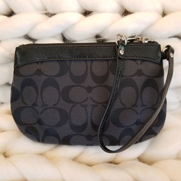 Black Coach wristlet - 7.5"w x 5.5"h - Picture 3 of 4